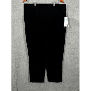 Tribal Stitch Fix Capri Pants Womens 16W Black Flat Front Flatten It Slimming